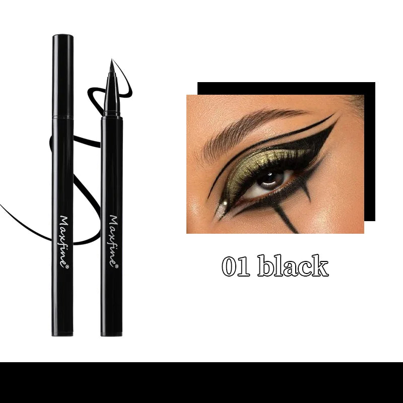 Waterproof Liquid Eyeliner Long Lasting Matte High Pigment No Smudge Professional Eye Make Up